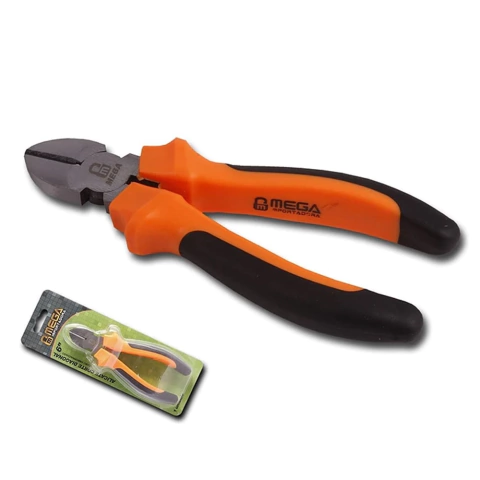 Alicate de Corte Diagonal 6" Cabo Emborrachado Mega
