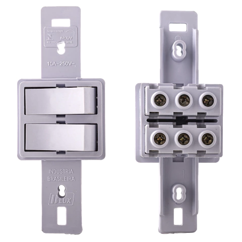 Finesse Interruptor Duplo Parelelo 2SP Branco 9422-6 Blux