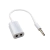 Cabo Adaptador P2 4C x 2 P2 Fêmea Stereo Branco Star Cable