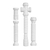 Sifão Tubo Extensível Triplo Universal Branco 030406 Blukit