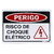 Placa de Sinalização Adesiva em PVC 20 x 30cm Risco de Choque Elétrico 1176 Decore