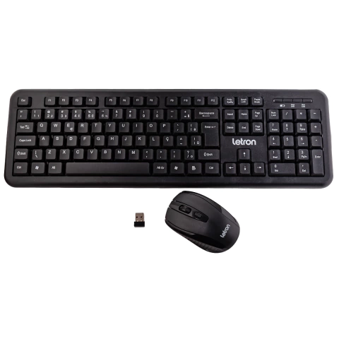 Kit Teclado e Mouse sem Fio 1600dpi CWK-918 Letron