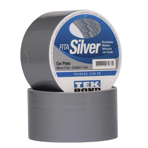 Fita Silver Tape Prata 48mm x 5m Tekbond
