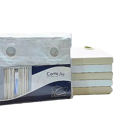 Cortina Corta Luz Blackout Lisa com Ilhós 2 Peças de 1,38 x 1,70m Vitória