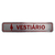 Placa de Sinalização Adesiva em Alumínio 5 x 25cm Vestiário Feminino 466 Decore
