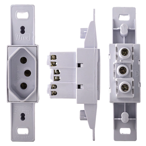 Finesse Tomada Vertical Hexagonal 20A Branca 10617-8 Blux