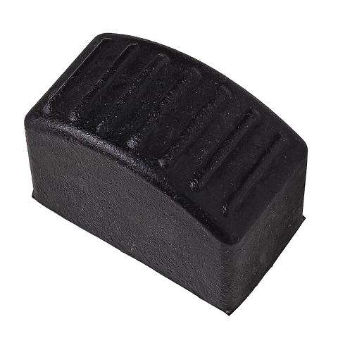 Ponteira para Escada Externa Simples Quadrada 20 x 40mm de Borracha Preta