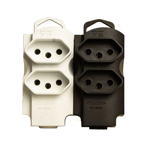 Régua para Extensão com 2 Tomadas de 3 Pinos 20A Mecatool