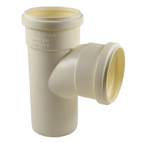 Tê 75mm Esgoto em PVC Série Normal Krona