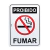 Placa de Sinalização Adesiva 15 x 20cm Proibido Fumar Look