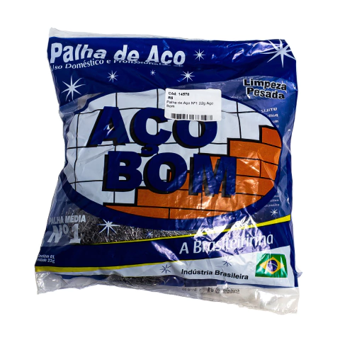 Palha de Aço Nº1 22g Aço Bom