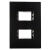 Recta Placa 2x4 para 2 Módulos Separados Preto Satin 15487-3 Blux