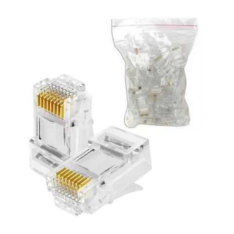 Plug RJ45 CAT5E 8P8C Simples Pacote com 100 Unidades Storm Tech
