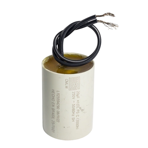 Capacitor 20uF 250V com 2 Fios 5331 A. Santos