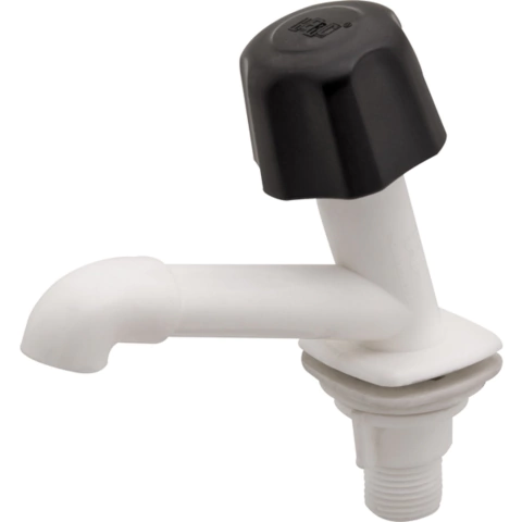 Torneira de Bancada para Lavatório Preta e Branca em PVC 1150 Herc
