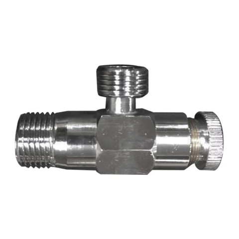 Válvula Reguladora de Pressão 1/2" Rosca Externa Metal Cromado Distrimega