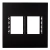 Recta Placa 4x4 para 4 Módulos Preto Satin 15532-2 Blux