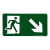 Placa de Sinalização Adesiva em PVC Verde 15 x 30cm Saída A Direita Abaixo 1006 Decore