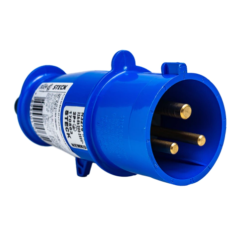 Plug Macho Newkon 2P+T 32A Azul N3276 Steck