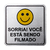 Placa de Sinalização Adesiva em Alumínio 12 x 12cm Sorria Você Está Sendo Filmado 474 Decore