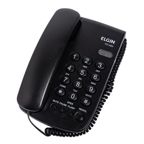 Telefone de Mesa com Fio Preto TCF2000 Elgin