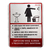 Placa de Sinalização Adesiva em Alumínio 12 x 15cm Advertência Banheiro Feminino 468 Decore