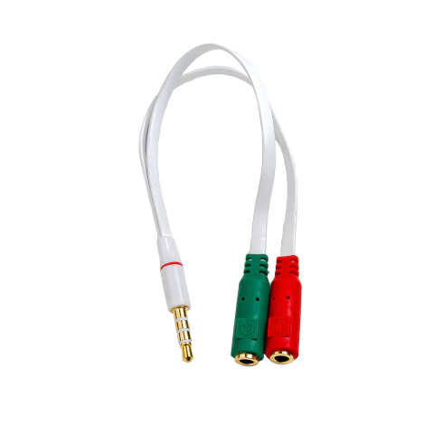 Cabo Adaptador P3 X 2 P2 Fêmea para Fone e Microfone 5+