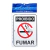 Placa de Sinalização Adesiva 15 x 20cm Proibido Fumar Look na internet