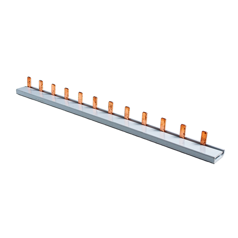 Barramento para Disjuntor Monofásico DIN 80A 12 Pinos 22cm Enerbras
