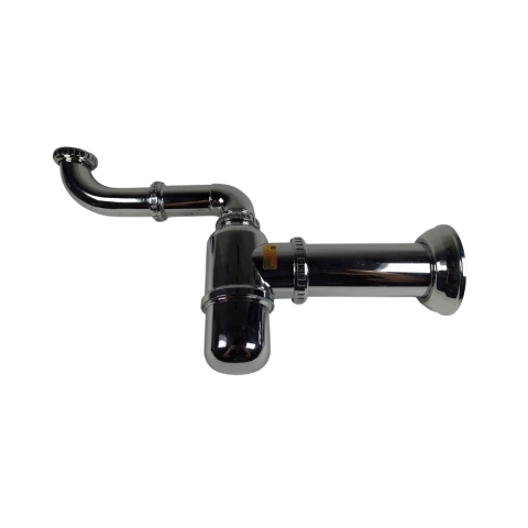 Sifão para Tanque 1.1/4" x 50mm Tipo Copo em Metal Cromado Esteves