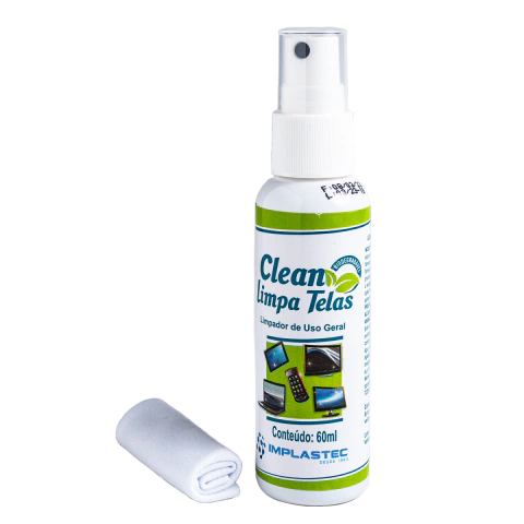 Kit Limpa Telas em Spray 60ml com Flanela Implastec