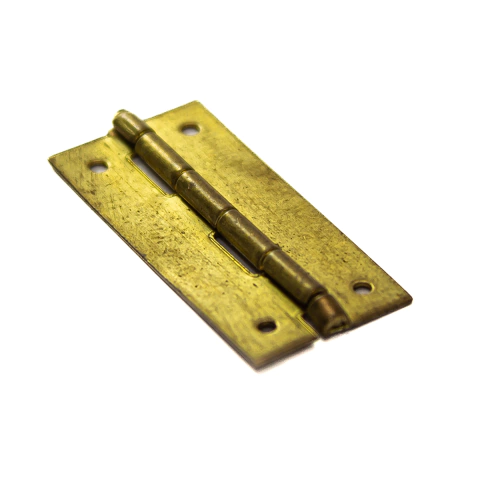 Dobradiça Mini 20 x 7mm em Latão com 2 Unidades