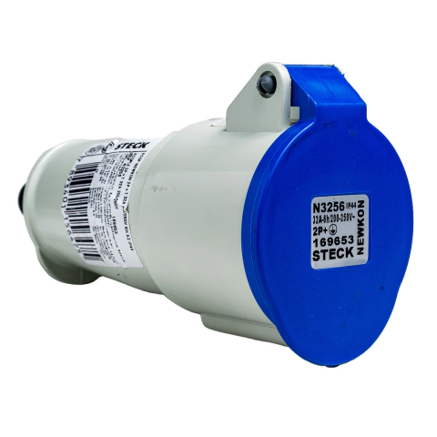 Plug Fêmea Newkon 2P+T 32A Azul N3256 Steck