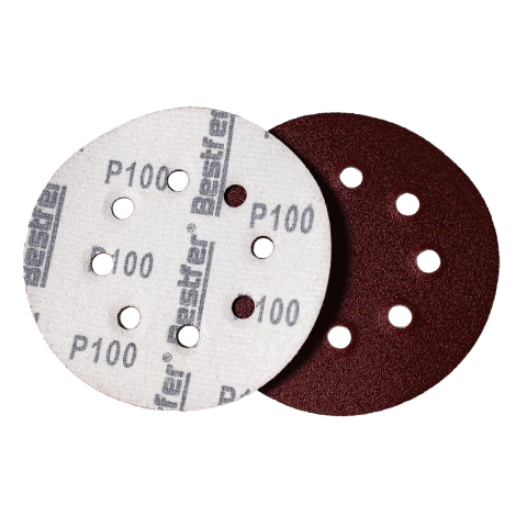 Disco de Lixa 5'' 125mm Nº100 Base de Velcro 8 Furos BFH2546 Bestfer