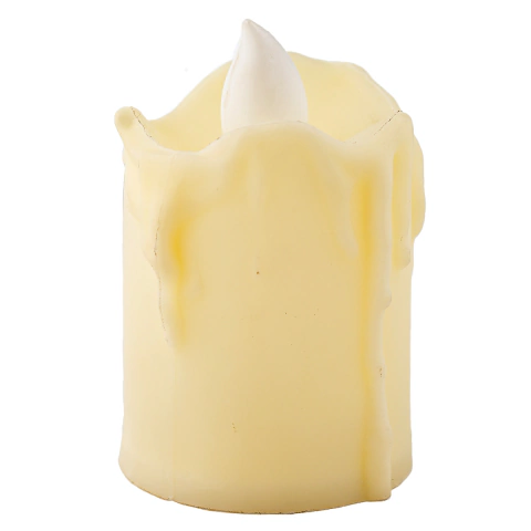 Vela Eletrônica Plástico 5,0 x 3,5cm Bege CB1669 Moment