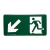 Placa de Sinalização Adesiva em PVC Verde 15 x 30cm Saída A Esquerda Abaixo 1007 Decore