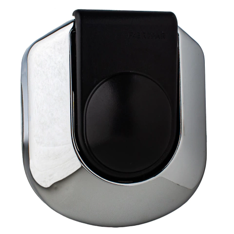 Acabamento para Válvula de Descarga Fabrimar Flux Cromado com Tecla Preta