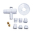 Adaptador para Filtro 6 em 1 com Registro Integrado em ABS Branco 310906 Blukit - comprar online