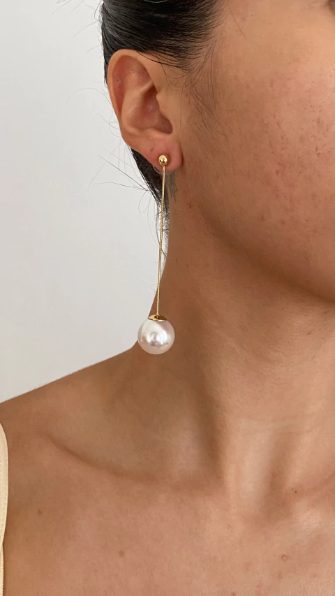 Brinco Pendente com Perola - comprar online