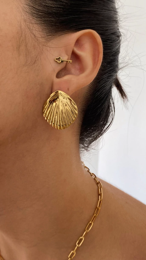 Brinco Concha Tradicional (aço inox) - comprar online