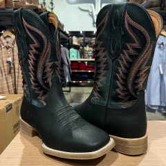 BOTA TEXANA VIMAR MASCULINA COURO LEGITIMO MAGNUM CEL/PRETO na internet