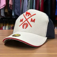 BONÉ MANGALARGA BEGE COM TELINHA AZUL na internet