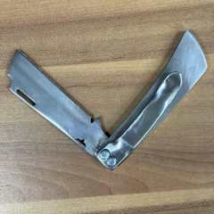 CANIVETE ARTESANAL GRANDE CABO DE AÇO INOX LÂMINA QUADRADA na internet