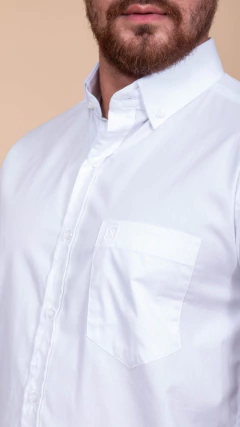 CAMISA MASCULINA TXC MANGA CURTA REGULAR TRICOLINE BORDADA BRANCO na internet