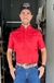 CAMISA RADADE MASCULINA TRADICIONAL VERMELHA MANGA CURTA