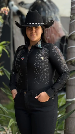 BODY MAVOLLE PRETO HARAS STRASS PRETEÇÃO UV ESPORTIVO - comprar online