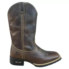 BOTA TEXANA MASCULINA FOSSIL TABACO FORRO DE COURO CANO 30CM