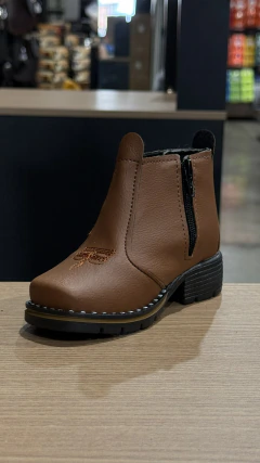 BOTINA INFANTIL ZBOOTS BORDADA ZIPER FORRO INTERNO CONHAQUE - SELARIA GUIMARÃES - MAIOR LOJA COUNTRY DE MINAS GERAIS, ENTRE AS MAIORES DO MUNDO!