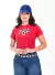 T-SHIRT BABY LOOK THANKFIELD FEMININA VERMELHO