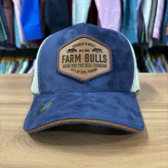BONÉ FARM BULLS MADE FOR THE REAL FARMERS CAMURÇA AZUL na internet